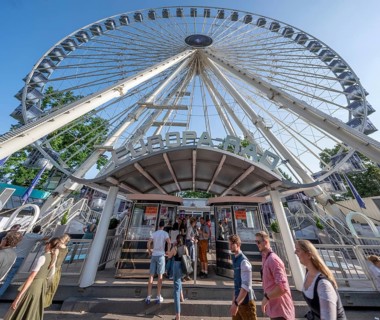 Ferris wheel at the Erlangen Bergkirchweih, traditional twelve-day folk festival, Erlangen, Middle
