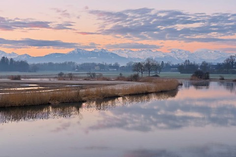 Nature reserve Stille Reuss, behind the Rigi, Rottenschwil, Reusstal, Freiamt, Canton Aargau,