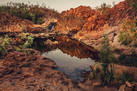 Sunrise Edith Falls in northern Australia, Australia