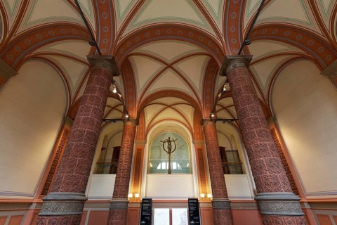 Aula in the main building of the University of Rostock, Mecklenburg-Vorpommern, Germany