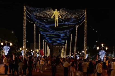 Christmas decorations, Cartagena, Colombia