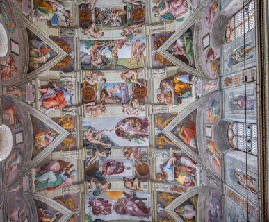 Sistine Chapel Interior high resolution Vatican Rome Italy