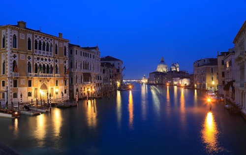 View of the Grand Canal from the Ponte dell'Accademia, Venice, Veneto, Italy