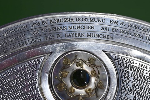 Bundesliga Meisterschale, cup, trophy, detail, close-up, only one place left for 2026, Allianz