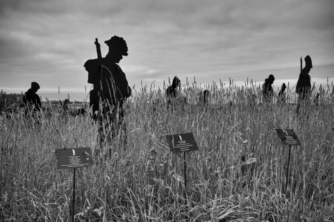Installation, Standing with Giants, honours the victims of the fallen British soldiers by
