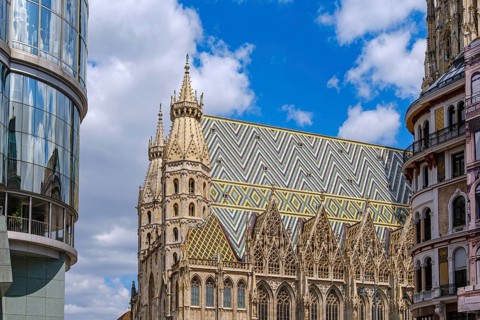 St Stephen's Cathedral on St Stephen's Square in Vienna, Austria