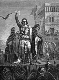 Konrad assumed the title of King of Jerusalem and Sicily, was later tried as a traitor and beheaded