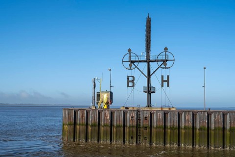 Wind semaphore on the Weser, Havenwelten, Bremerhaven, Bremen, Germany