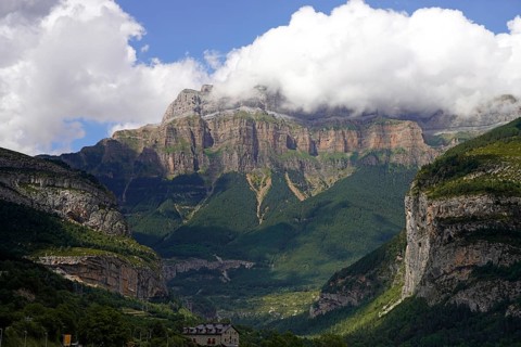 The Monte Perdido massif near Torla-Ordesa, Spain