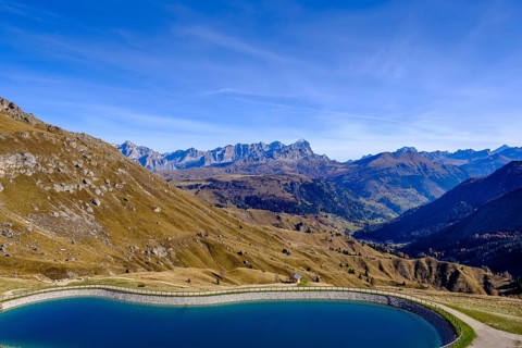 At the Pordoi Pass, Pordoi Pass, Dolomites, Veneto, Italy