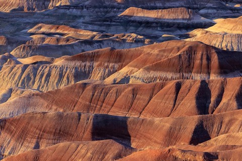 Colorful deposits of the Chinle Formation exposed at Little Painted Desert County Park near