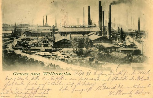 Historical postcard, picture postcard, industry in Witkowitz, Witkowitzer Bergbau- und Hüttenwerke,