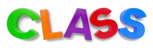 Plastic magnetic letters spelling the phrase back to class with drop shadow isolated on a white