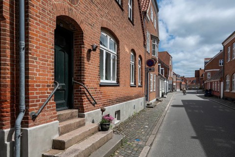 Historic brick architecture, Old Town, Ringkøbing, Ringkøbing Fjord, Denmark