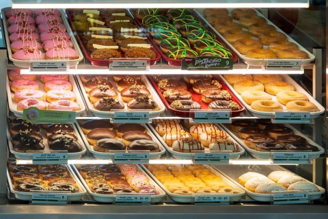 Donut sales shelf