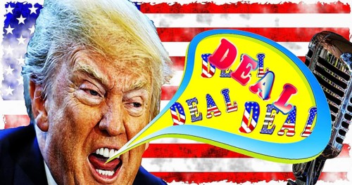 Symbolic image, EU and Germany under political pressure, industry, Donald Trump, global tariff