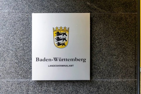 Baden-Württemberg State Office of Criminal Investigation, shield and coat of arms. Stuttgart,