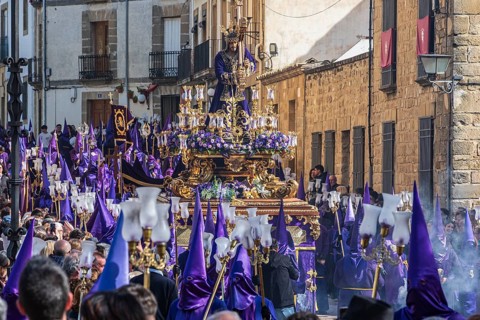 Semana santa procession, Plaza de Vazquez de Molin, holy week before easter, Ubeda, Unesco heritage
