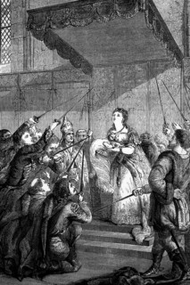 Empress Maria Theresa, the only ruler of the Habsburg lands, asks the Hungarian Diet (parliament)