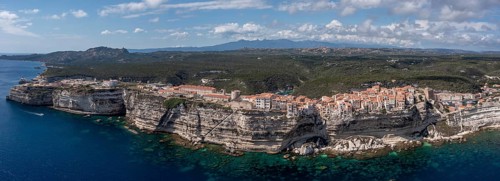 Panorama, cliffs, Bonifacio, Corsica, France
