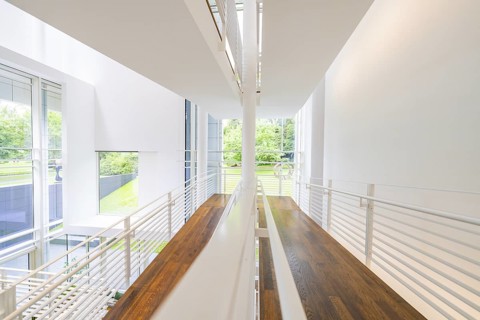 Interior view of a building with modern details and a view of the surroundings, Frieder Burda