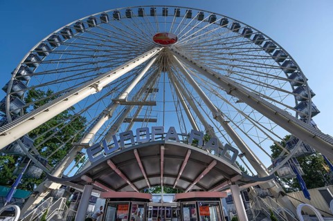 Ferris wheel at the Erlangen Bergkirchweih, traditional twelve-day folk festival, Erlangen, Middle