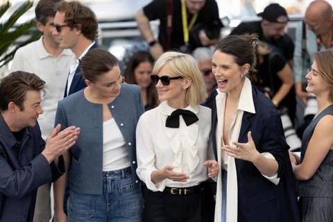 Cannes, France - 15.5.2024: Félix Kysyl, Angelina Woreth, Mélanie Laurent, Joséphine Japy,
