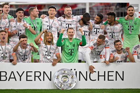 FC Bayern Munich FCB celebrates 34th championship title, championship celebration, championship