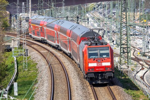 Regional train of Deutsche Bahn DB Regio in Stuttgart Untertürkheim, Germany