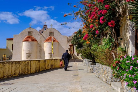 New Preveli Monastery, Preveli Monastery, near Plakias, Crete, Greece