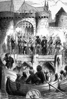 Thomas Wentworth, 1st Earl of Strafford (1593 to 1641), stands trial. From 1632 to 1639, he imposed