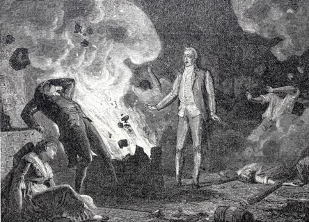 Explosion at the Essonne explosives factory, France, around 1788, production of powder with