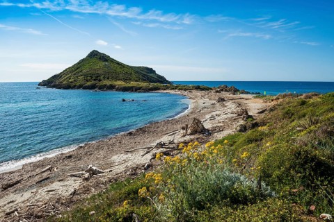 Wild beach, Sentier du littoral, Plage Ranc, Cap Taillat, Saint Tropez, Var, French Riviera,