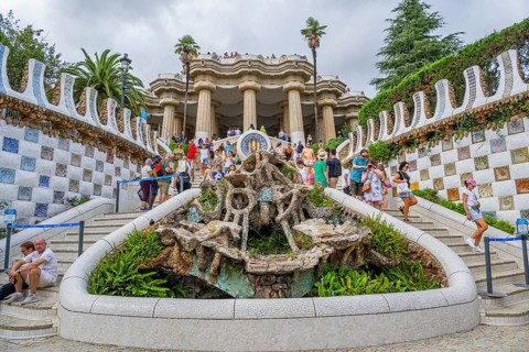 Park Guell by Antonio Gaudi, Park Gueell, Antonio Gaudi architect, Unesco World Heritage Site,