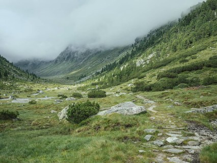 Historic mule track, Windbachtal, Krimmler Tauern, Pinzgau, Salzburg, Austria