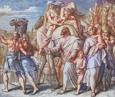 Biblical story, Joseph leaves Laban, an Aramean from Harran in Paddan-Aram, son of Bethuel, brother