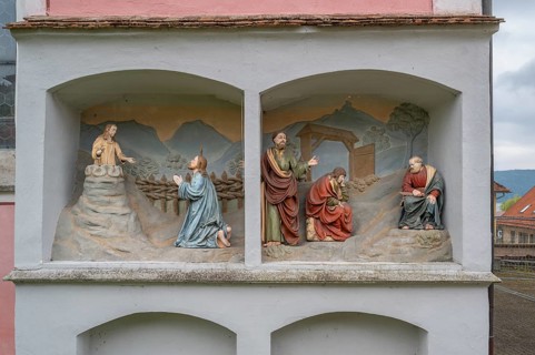 Mount of Olives scene at the parish church of St Martin, Sipplingen, Baden-Württemberg, Germany