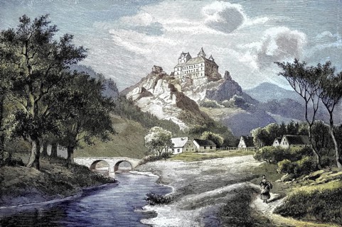 The hunting lodge Augustusburg, built from 1568 to 1572 above the town of the same name on the