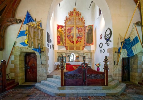 Gustav Adolf Chapel, interior photo, Lützen Museum 1632 to commemorate the Battle of Lützen and the