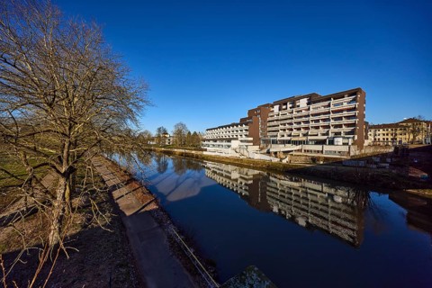 Langwied Foundation, nursing home, modern architecture, concrete architecture, Saar River,