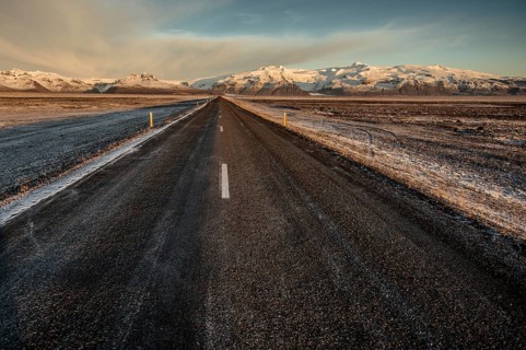 Ring Road, Vatnajökull Glacier, Sunset, Winter, Cold, Iceland* Ring Road, Vatnajokul, Rocks,