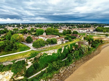 Citadel of Blaye from a drone, Blaye, Gironde Estuary, France