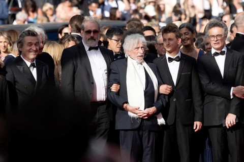 Cannes, France - 22.5.2024: Gustave de Kervern, Louis-Do de Lencquesaing, Pierre Richard, Timi-Joy