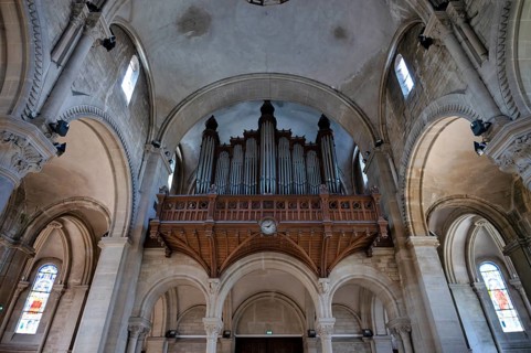 Interior view, main organ, Église Saint-Pierre et Saint-Paul church, Épernay, Champagne, Marne,