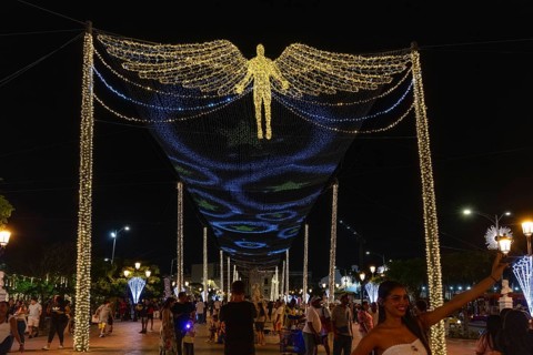 Christmas decorations, Cartagena, Colombia