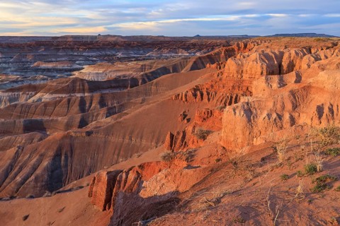 Colorful deposits of the Chinle Formation exposed at Little Painted Desert County Park near