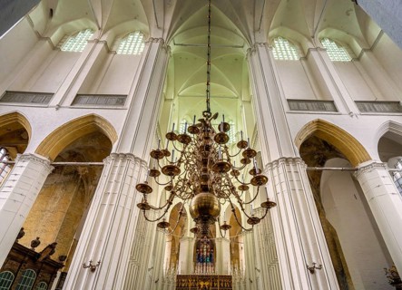 Interior photo, St Mary's Church in the old town of Stralsund, Mecklenburg-Western Pomerania,