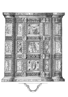 Religious objects of worship, ambo, in Orthodox, Catholic and Lutheran churches the raised place