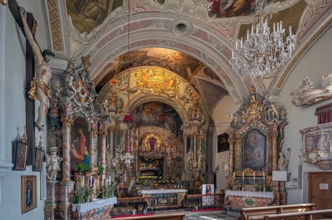 Holy Sepulchre, painted around 1767 by the painter Johann Joachim Pfaundler, St Donatus Church,