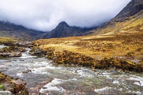Fairy Pools and Waterfalls, Glen Brittle, Black Cuillin, Isle of Skye, Scotland, UK